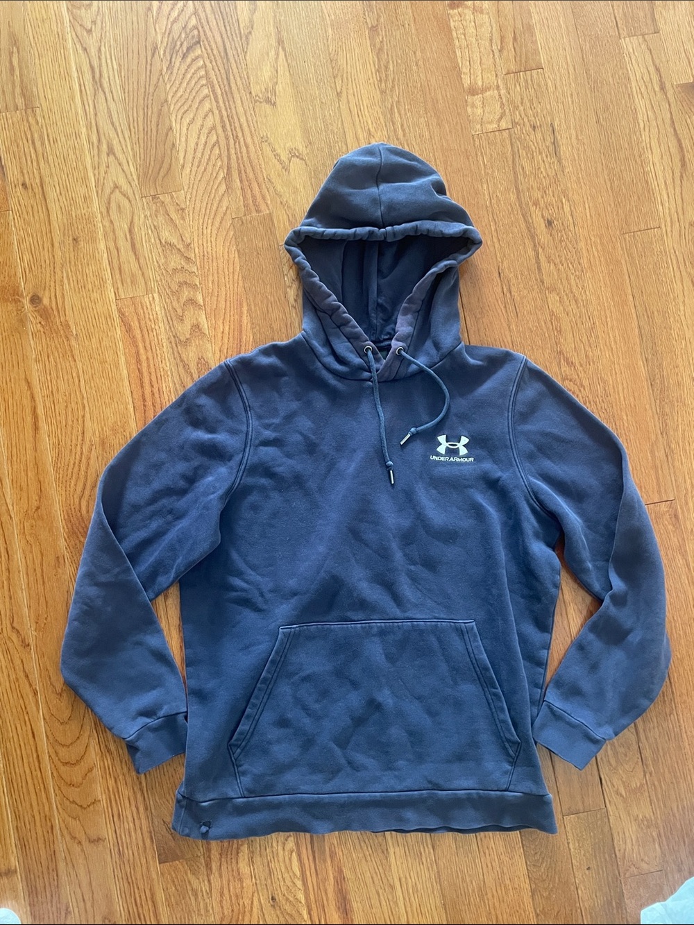Under Armour Navy Blue Pullover Hoodie with Logo